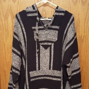 Mexican Drug Rug, Hooded Pullover, XXL